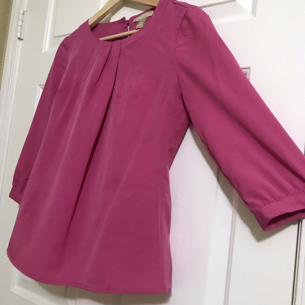 BANANA REPUBLIC 3/4 Sleeve Geranium Blouse Top